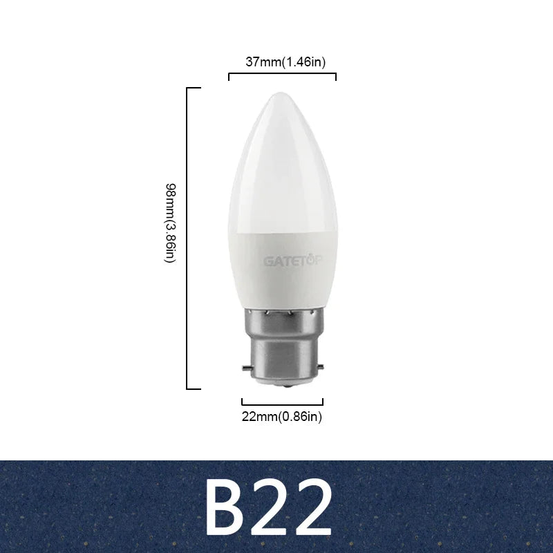 10 peças E27 E14 B22 Lâmpada Led 220V